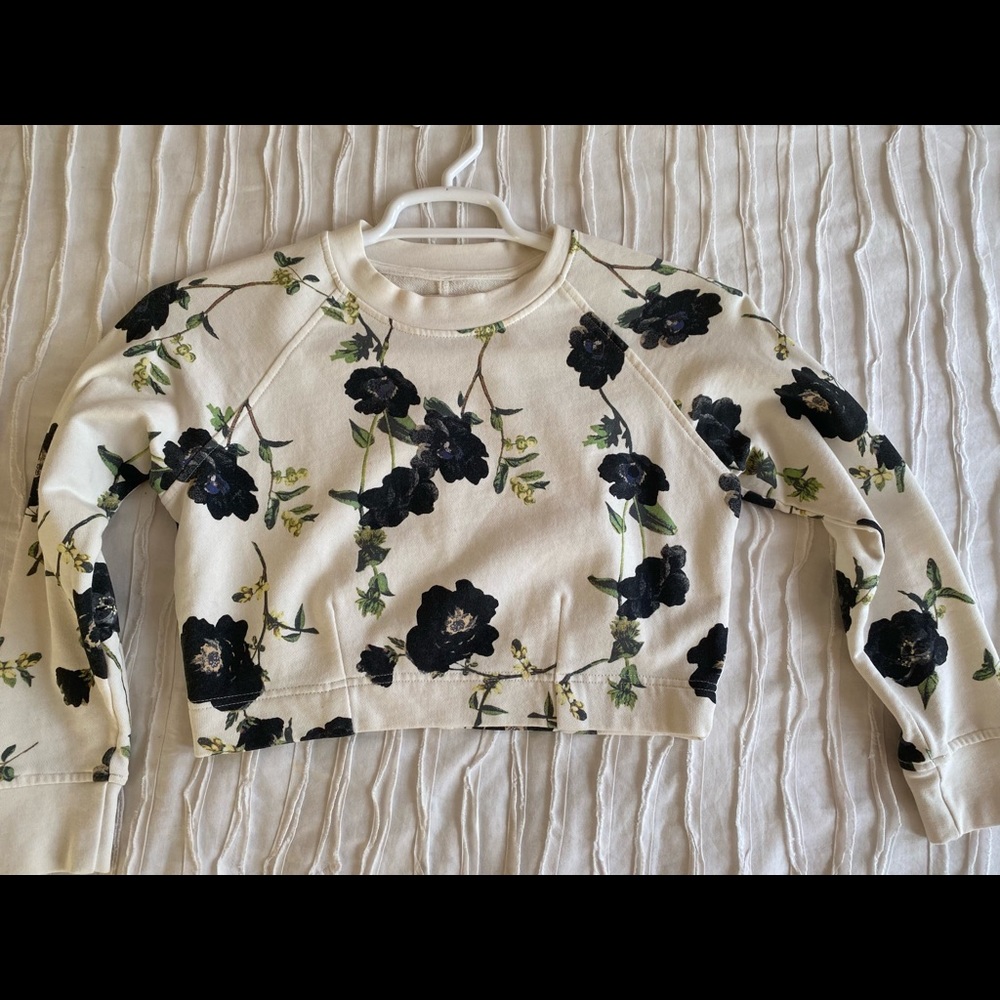 Sunday Best Cropped Floral Sweater